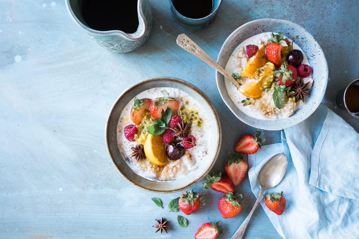 Colorful Buddha bowl with quinoa and roasted vegetables